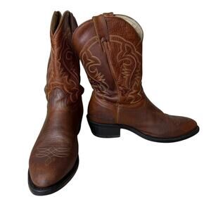 BOULET Square Toe Cowboy Boots Mens Size 12 D Good Cond Handcrafted in Canada